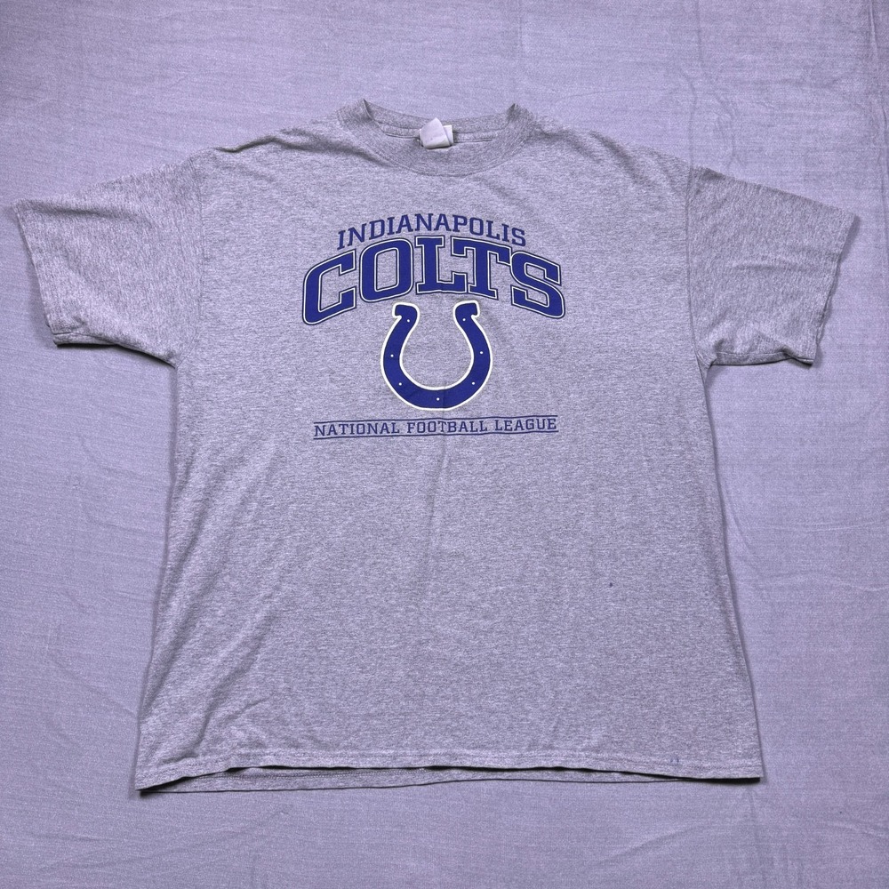 NFL Indianapolis Colts Graphic Short Sleeve T-Shirt Mens XL Heather Gray Cotton